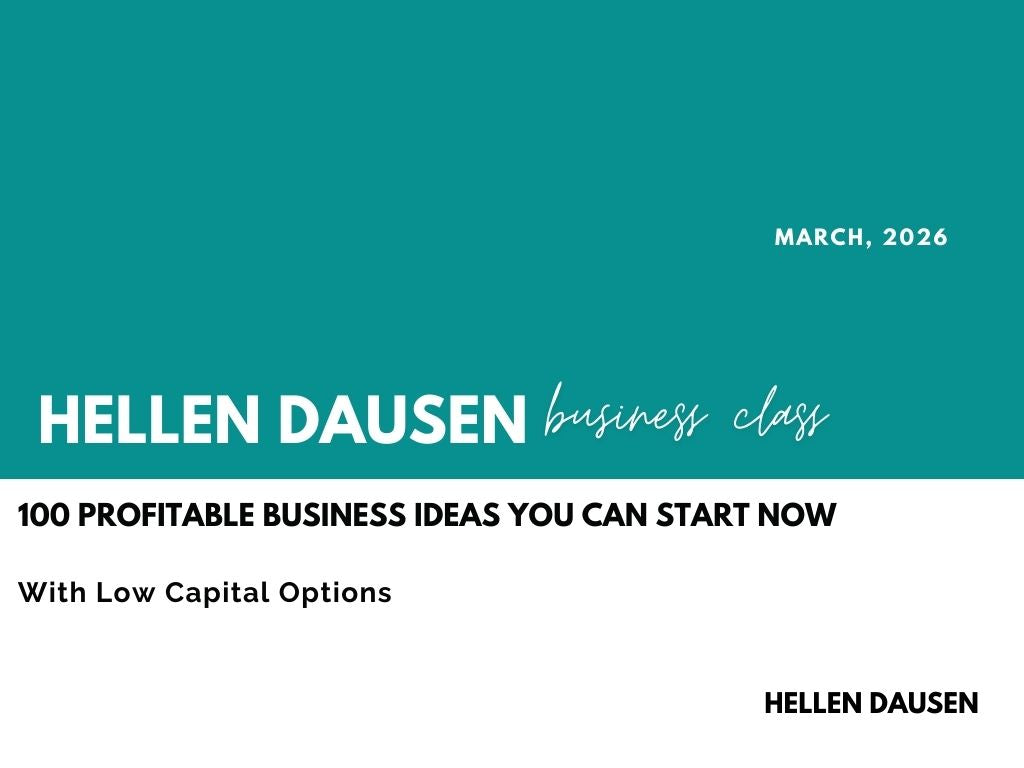 100+ PROFITABLE BUSINESS IDEAS YOU CAN START NOW