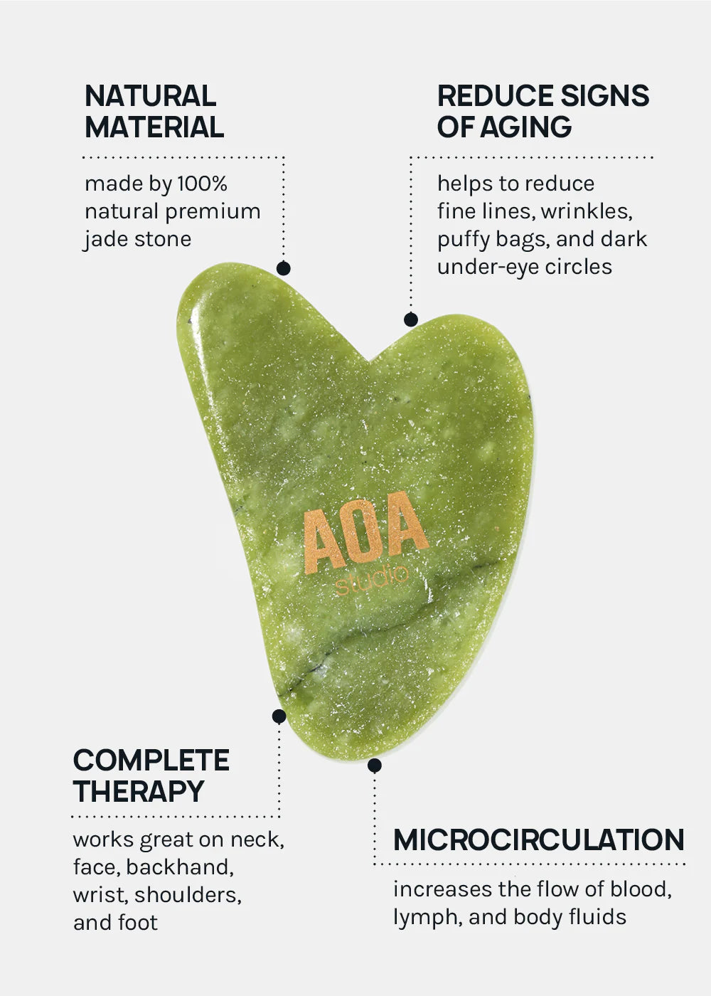 A+ JADE STONE GUA SHA TOOL