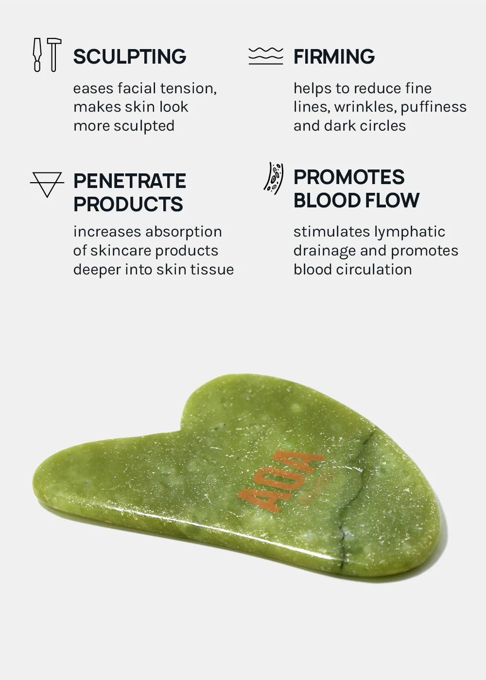 A+ JADE STONE GUA SHA TOOL